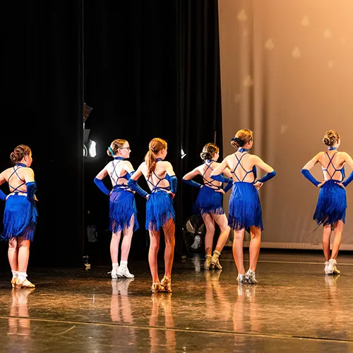 Children taking part in a group ballroom and Latin dance class at Live 4 Dancing